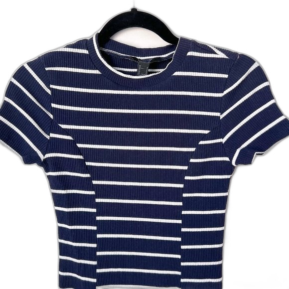 Forever 21 Women's Ribbed Short Sleeve Mini Bodycon Skater Dress Size M - Picture 2 of 5